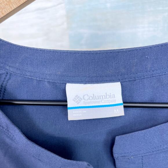 Columbia Firwood Crossing Activewear Shirt Blue Drawstring Waist Womens Medium - Picture 7 of 9